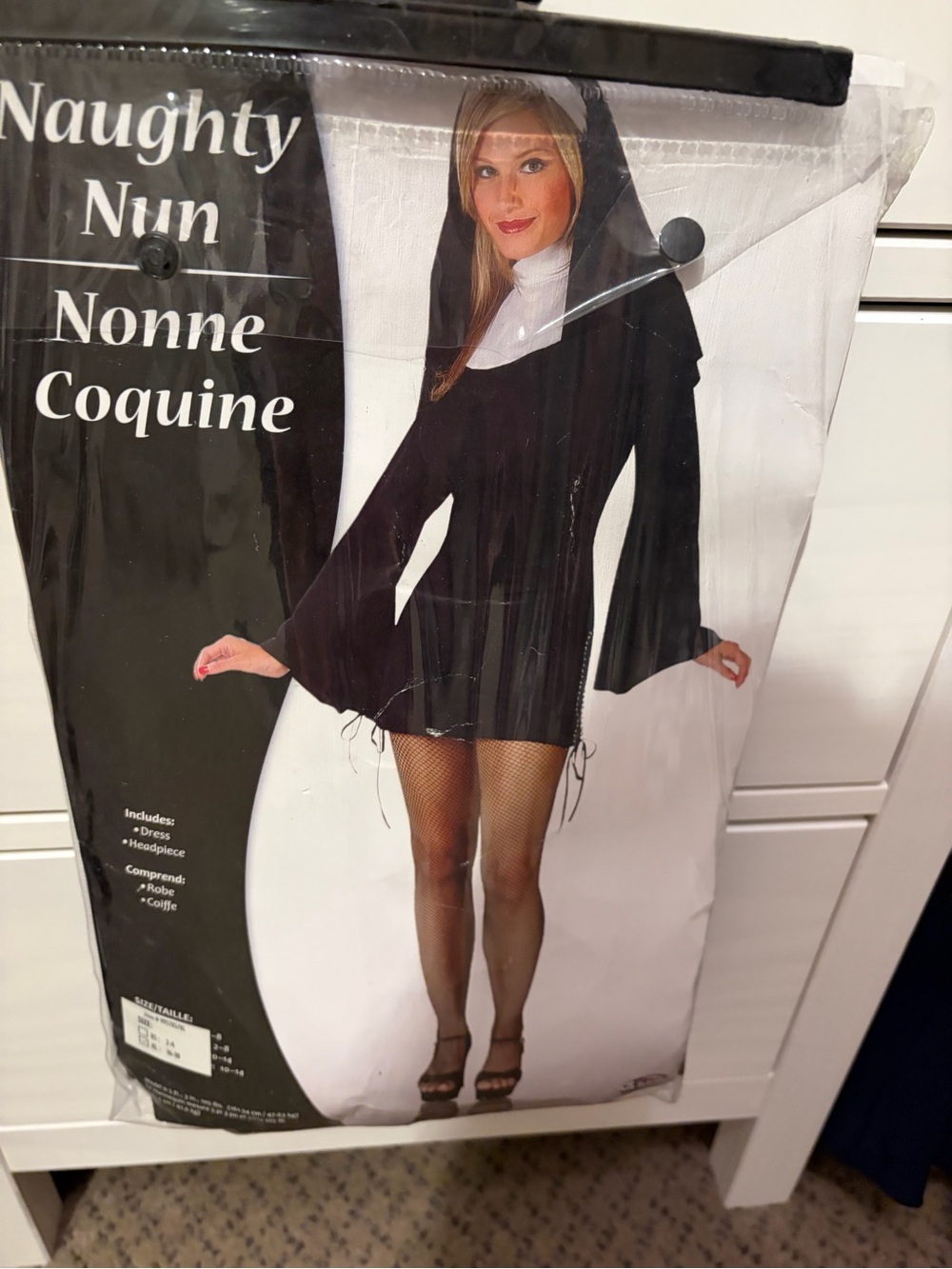 Naughty Nun Costume - Black
